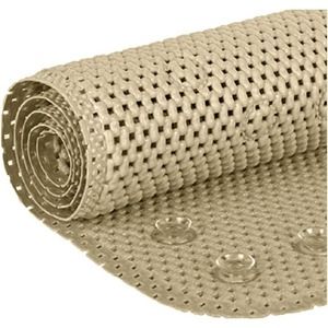 Deluxe Bathtub Mat Non-Slip, Soft Foam, Suction Cups- 36 X 17 -Light Khaki
